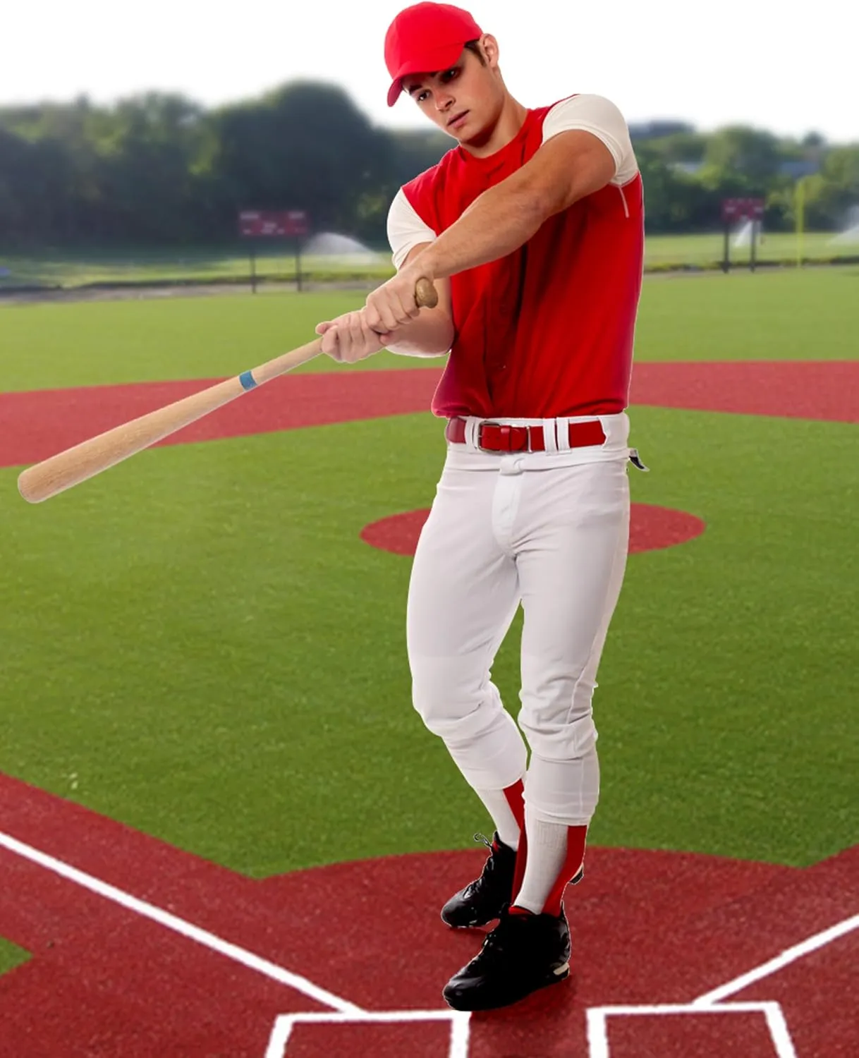 Men's Utility Baseball Pants - Tapered Jogger Fit Adult Training Tweeners Pants Dual-Layer Knees