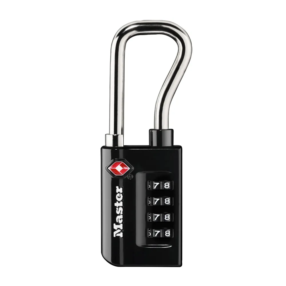 Metal TSA Lock with Extended Reach Shackle, 1 5/16 in. Wide