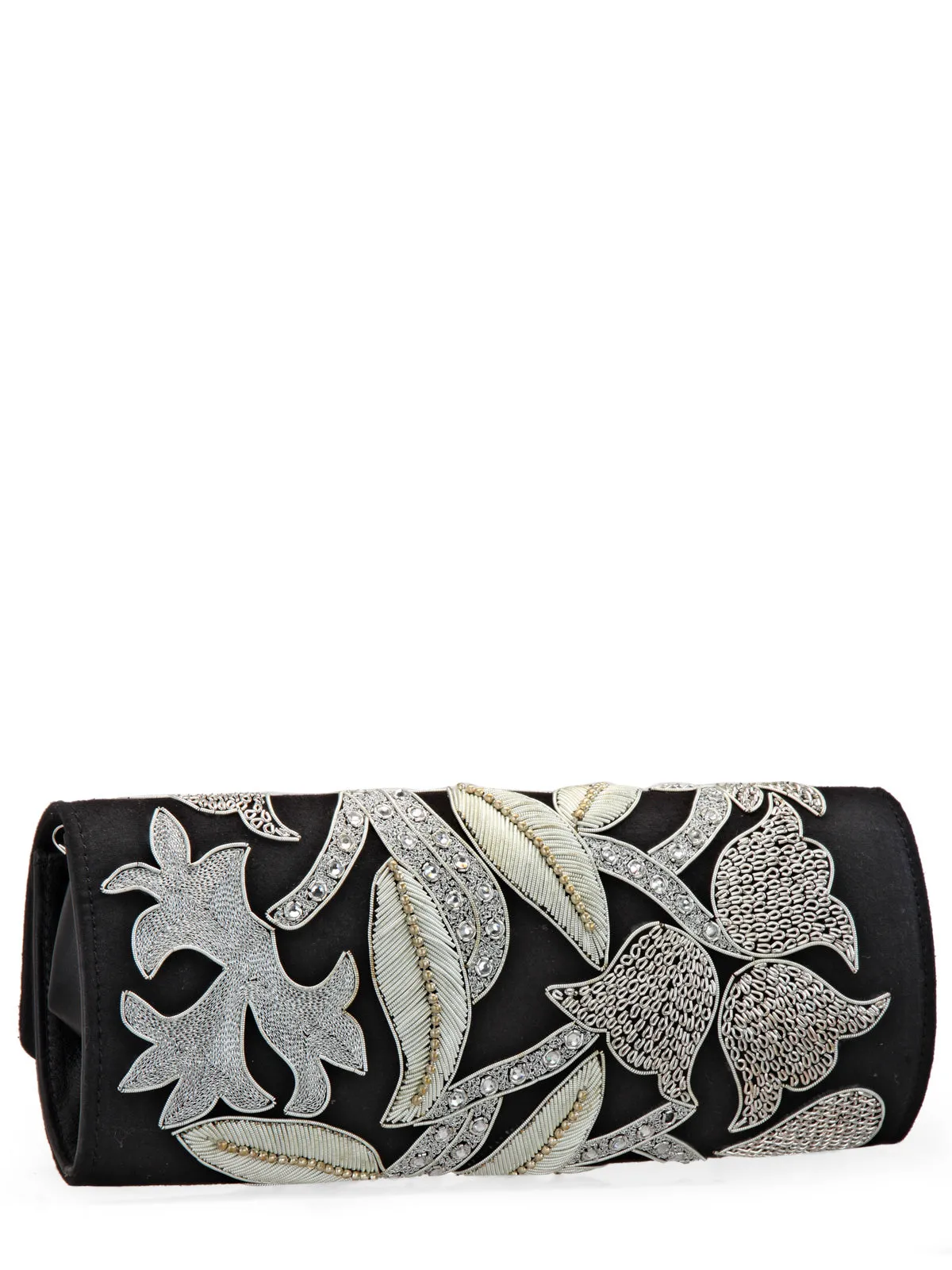 Metallic Thread Embellished Clutch