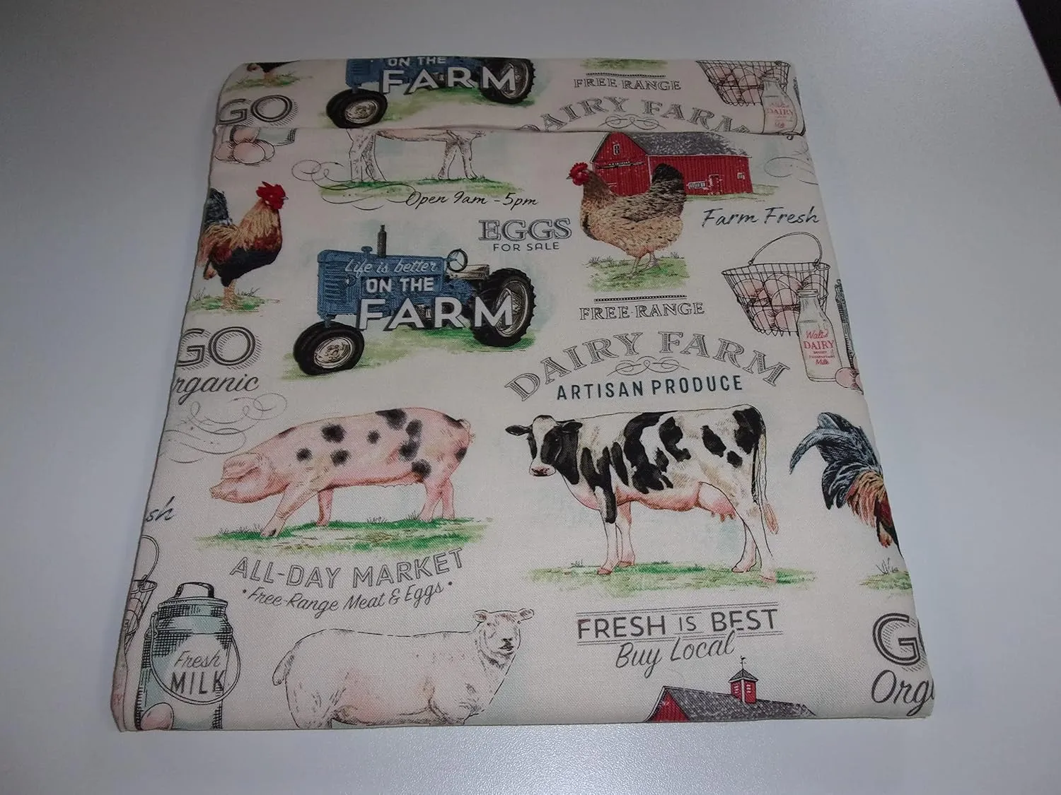 Microwave Potato Bag Life Is Better on The Farm All Cotton Baked Potato Sack Handmade Kitchen Utensil