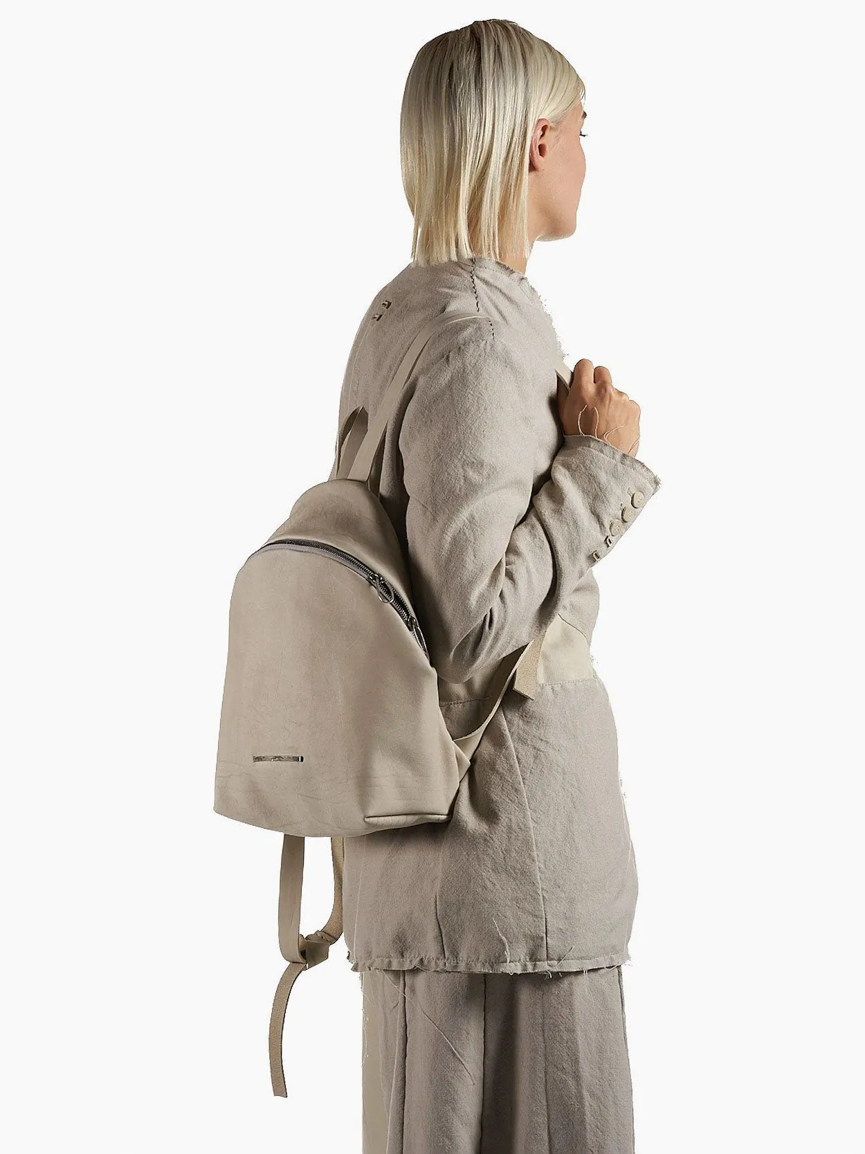 Mini Backpack with Silver Detailing