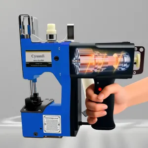 Mini Bag Closing Machine-Electric Portable Bag Sewing Machine 2s/bag,Bag Closer Automatic Woven Bag Sewer Packing Machine for Burlap PP Woven Kraft Paper Bag Feed Sacks Rice Bags Seed Bags-Blue