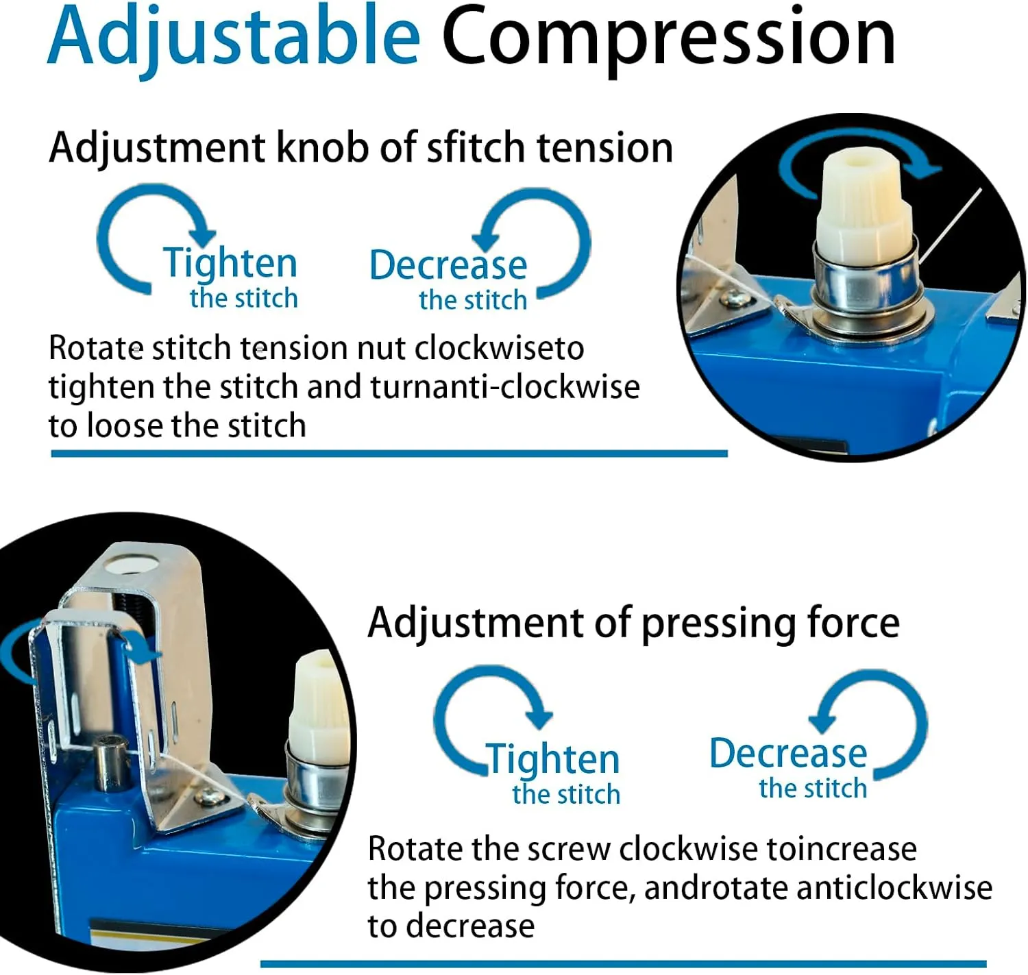 Mini Bag Closing Machine-Electric Portable Bag Sewing Machine 2s/bag,Bag Closer Automatic Woven Bag Sewer Packing Machine for Burlap PP Woven Kraft Paper Bag Feed Sacks Rice Bags Seed Bags-Blue