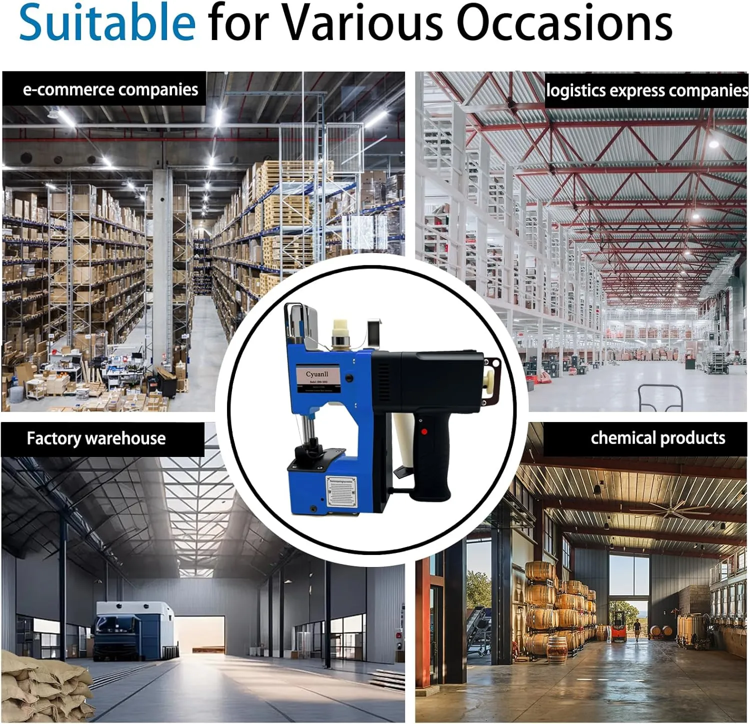 Mini Bag Closing Machine-Electric Portable Bag Sewing Machine 2s/bag,Bag Closer Automatic Woven Bag Sewer Packing Machine for Burlap PP Woven Kraft Paper Bag Feed Sacks Rice Bags Seed Bags-Blue