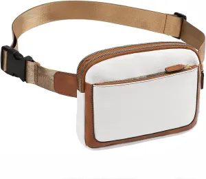Mini Belt Bag for Women, RFID Small Fanny Pack, Womens Fashion Waist Packs with Extender Strap, Crossbody Bum Bags