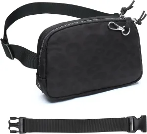 Mini Belt Bag for Women, RFID Small Fanny Pack, Womens Fashion Waist Packs with Extender Strap, Crossbody Bum Bags