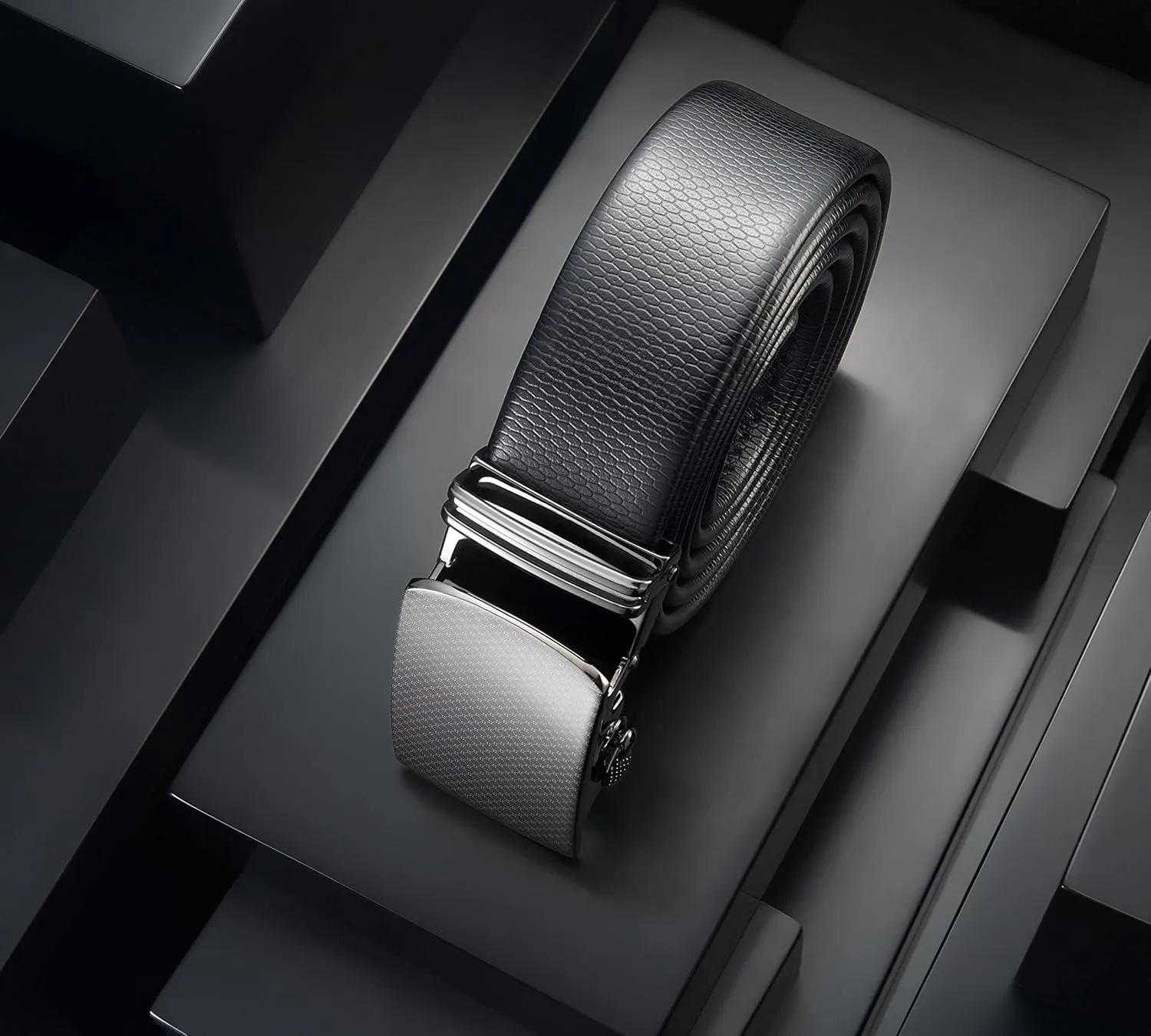 Mio Marino Classic Ratchet Belt - Premium Leather - 1.38 Wide - Adjustable Buckle