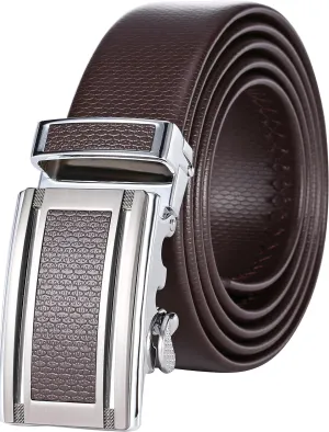 Mio Marino Classic Ratchet Belt - Premium Leather - 1.38 Wide - Adjustable Buckle