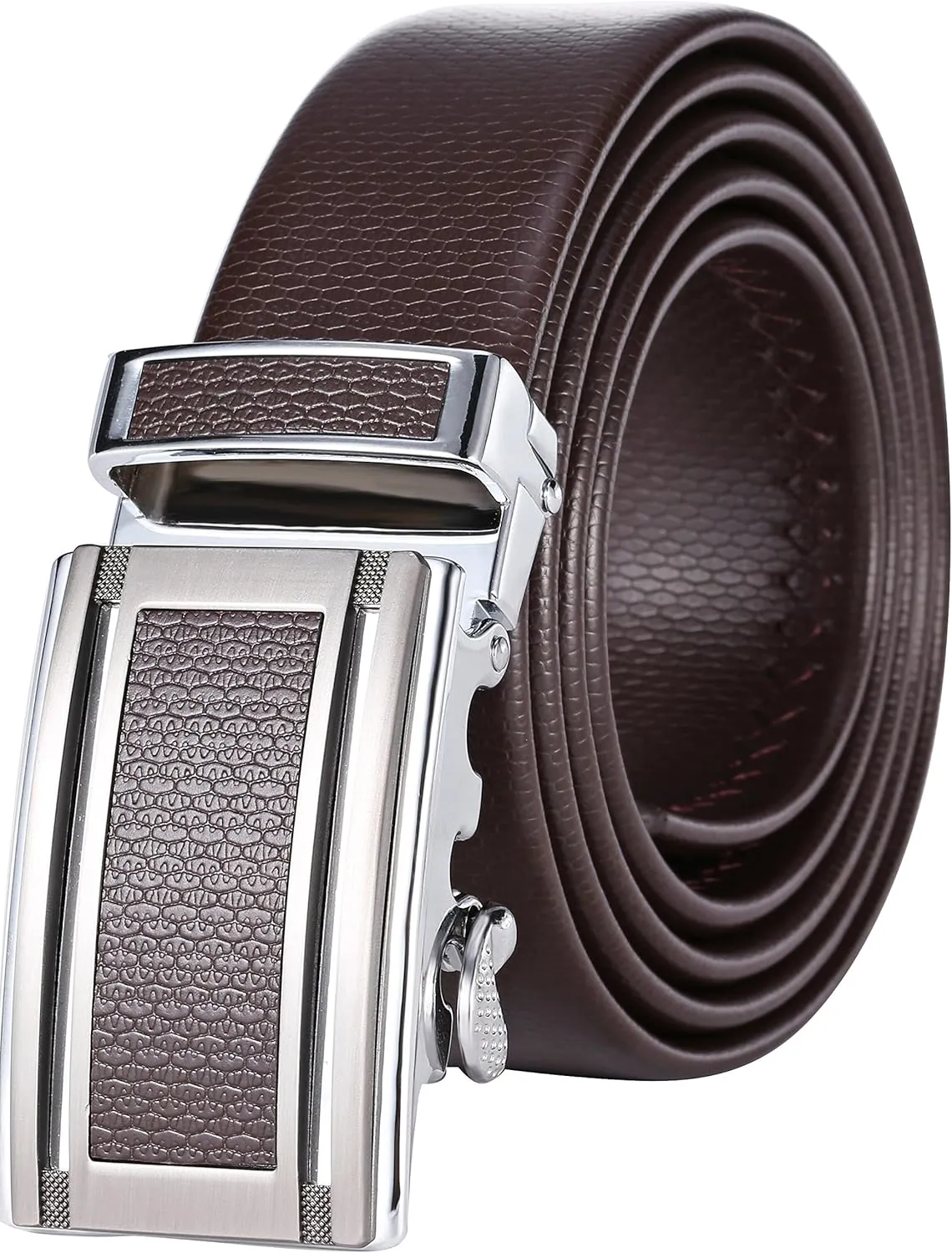 Mio Marino Classic Ratchet Belt - Premium Leather - 1.38 Wide - Adjustable Buckle