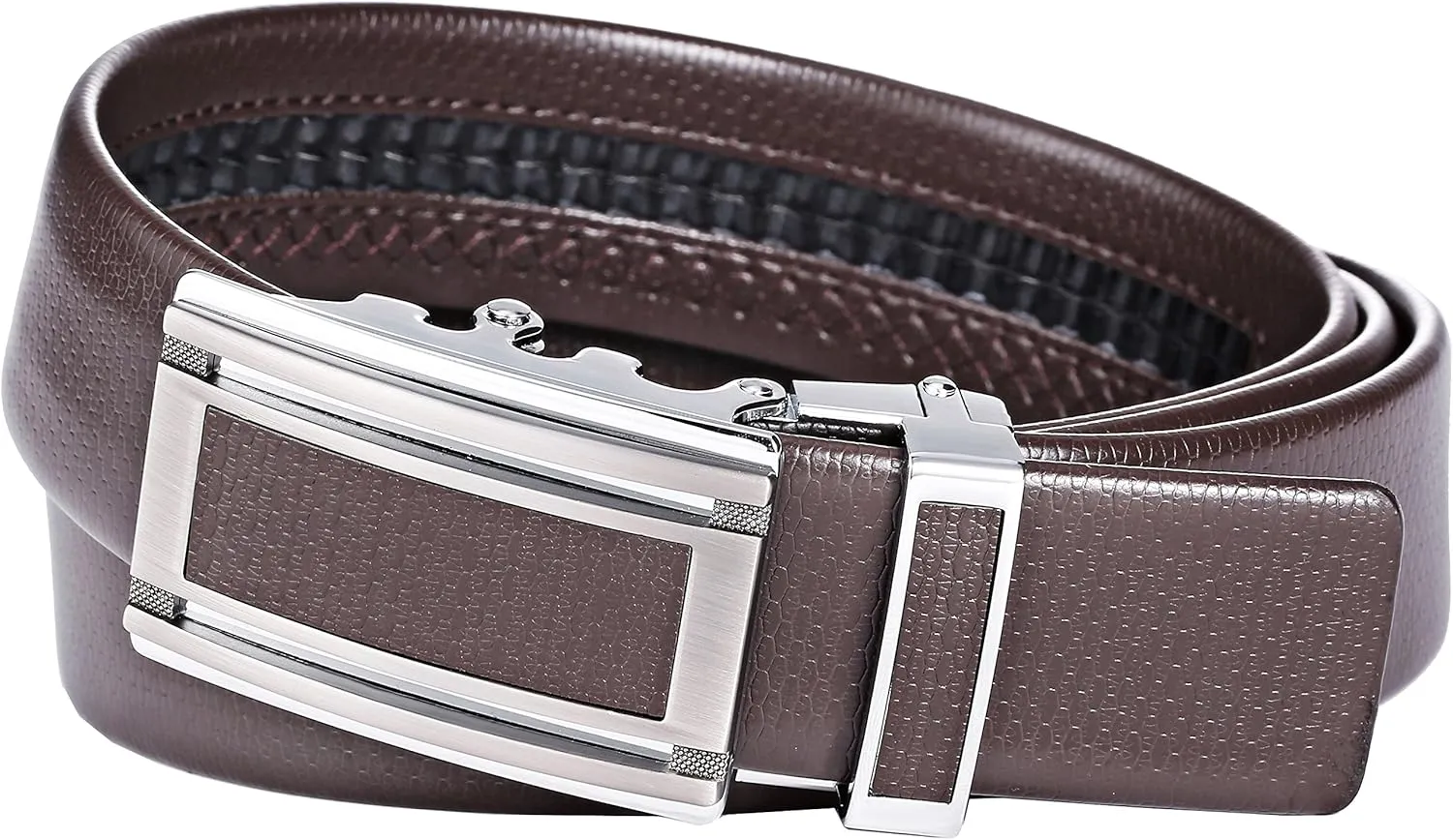 Mio Marino Classic Ratchet Belt - Premium Leather - 1.38 Wide - Adjustable Buckle
