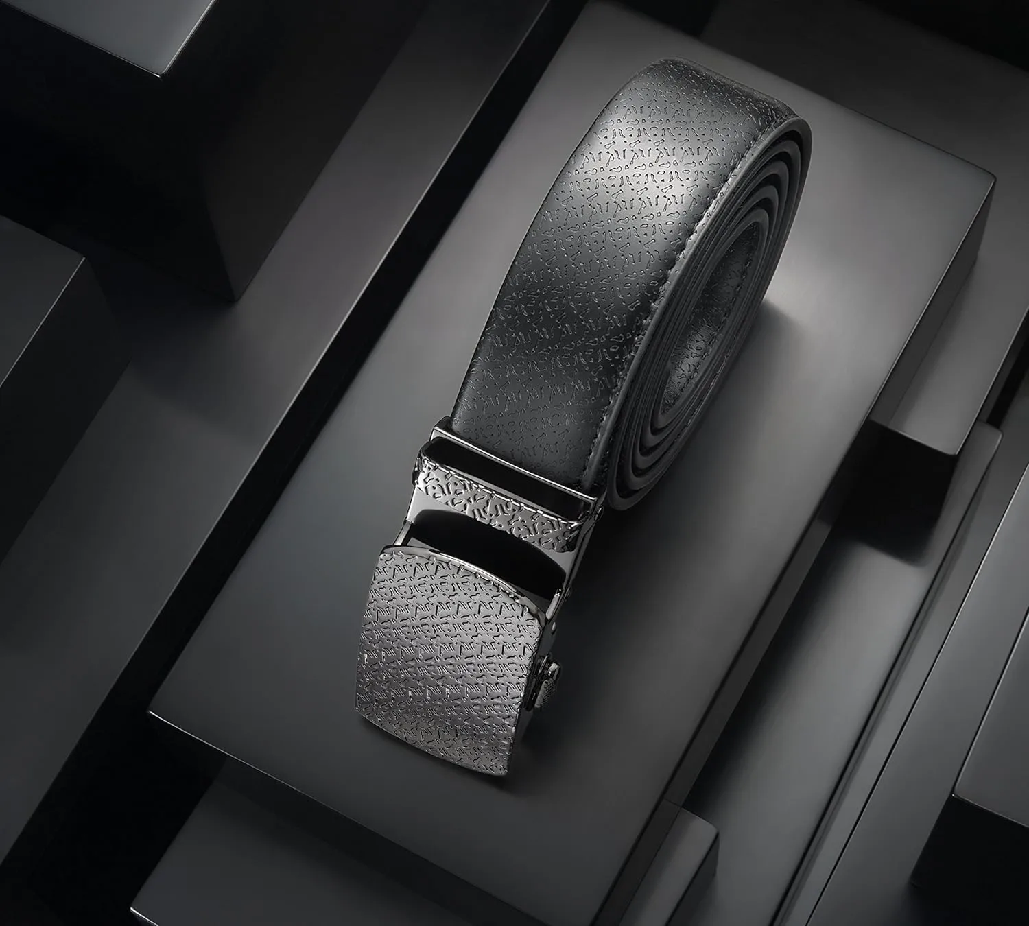 Mio Marino Classic Ratchet Belt - Premium Leather - 1.38 Wide - Adjustable Buckle