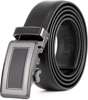 Mio Marino Classic Ratchet Belt - Premium Leather - 1.38 Wide - Adjustable Buckle