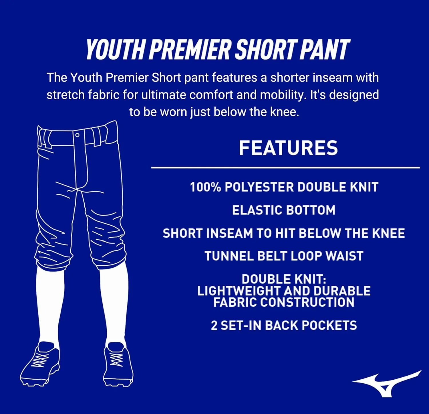Mizuno Youth Premier Short Baseball Pant