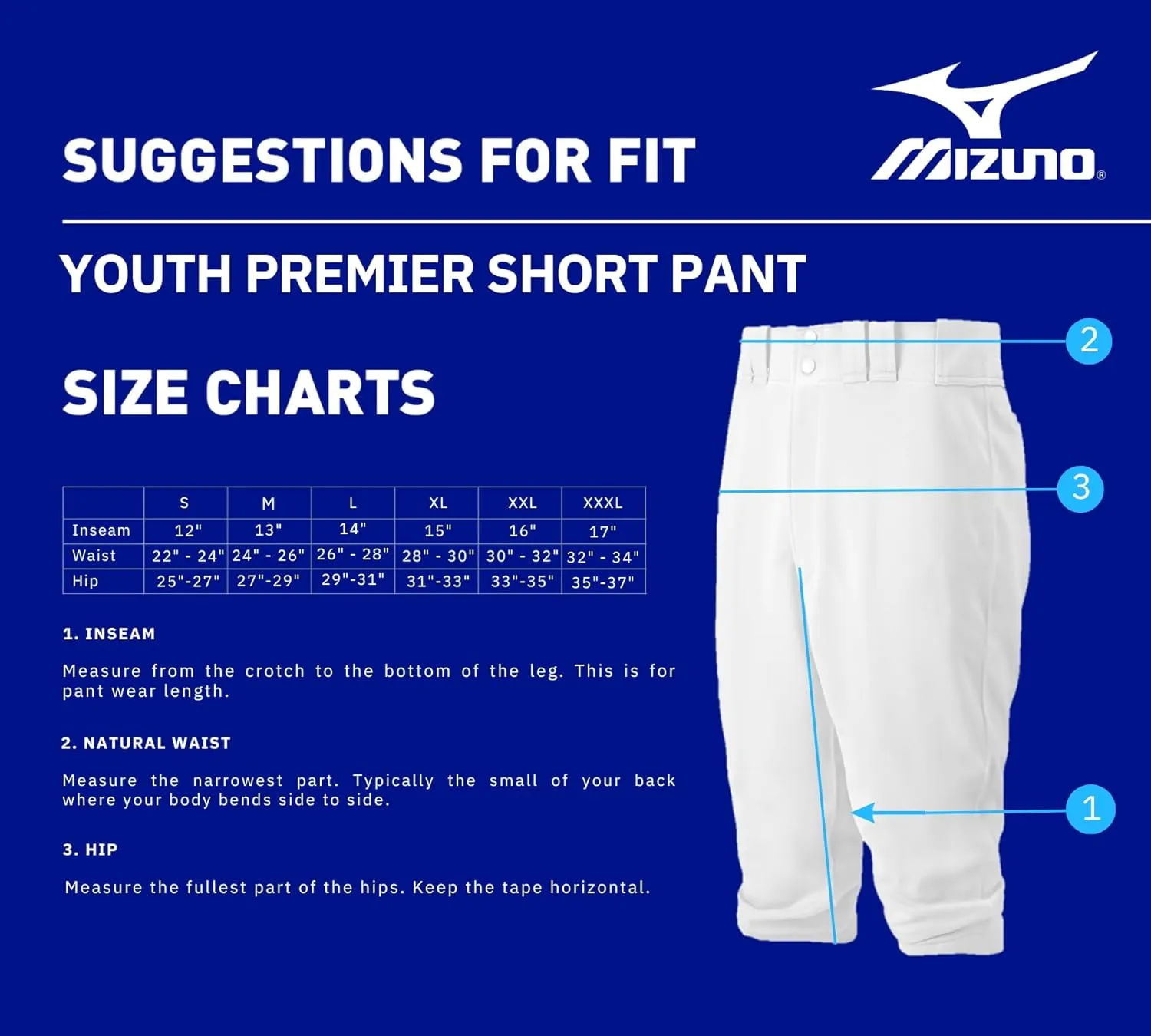 Mizuno Youth Premier Short Baseball Pant