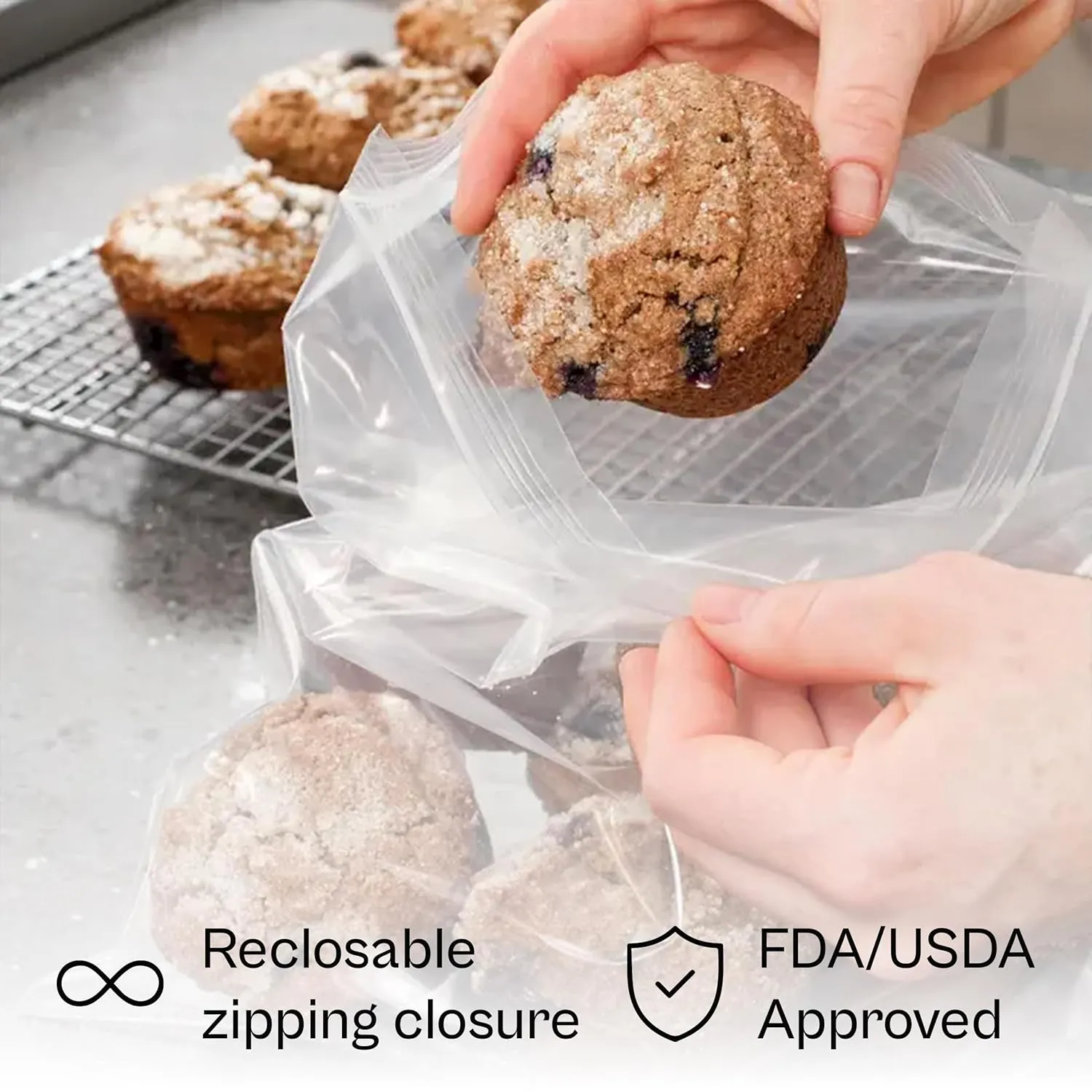 MMBM Resealable Poly Bag, 16x20 Inch, 500 Pack, 4 Mil, Clear, Lock Seal Zipper, Reclosable Zip Plastic Baggies
