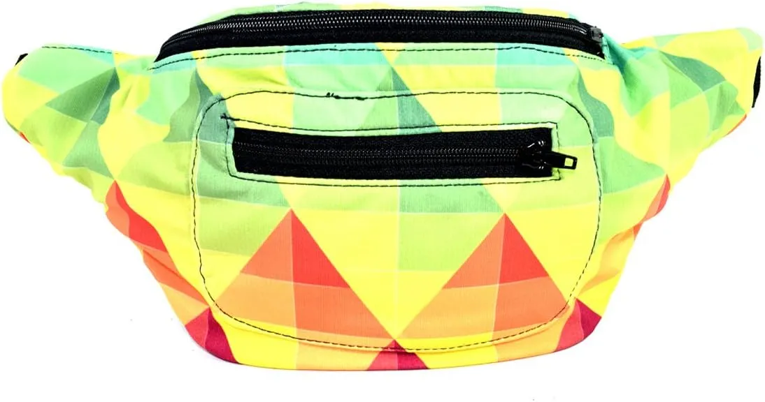 Modern Mosaic Fanny Pack, Stylish Arty Party Boho Chic Handmade w/Hidden Pocket