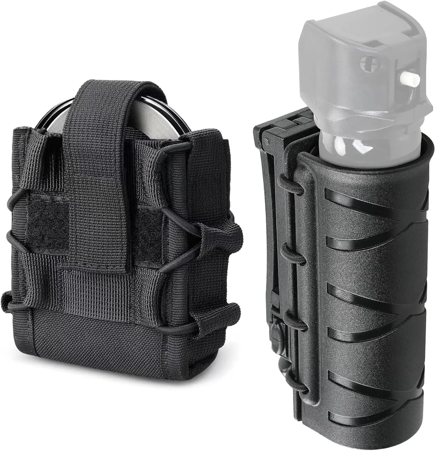 Molle Handcuff Holster with OC Spray Holster for Duty Belt, Handcuff Pouch Pepper Spray Holder Police for Duty Belt Handcuff Case Fit Asp Handcuff Tactical Pepper Spray Holster