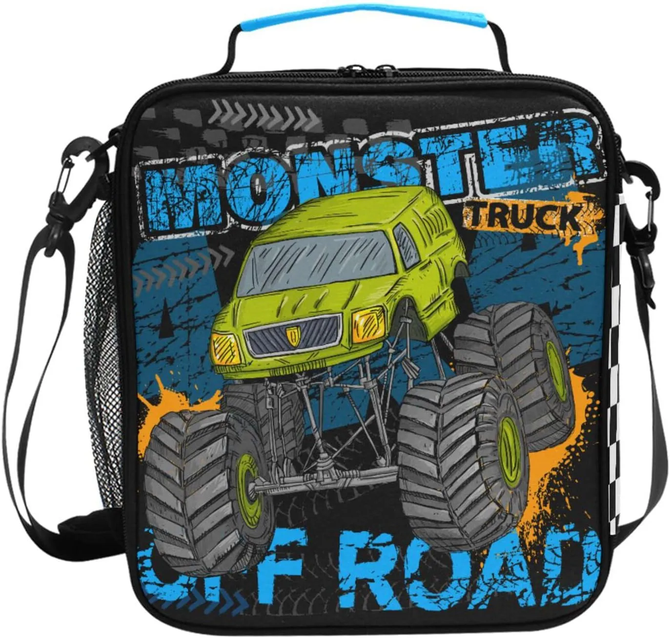 Monster Truck Kids Lunch Box for Boys Girls Insulated Lunch Box Reusable Lunch Tote Kit for School Travel