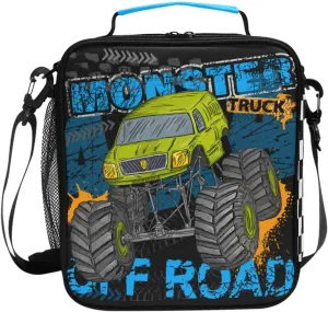 Monster Truck Kids Lunch Box for Boys Girls Insulated Lunch Box Reusable Lunch Tote Kit for School Travel