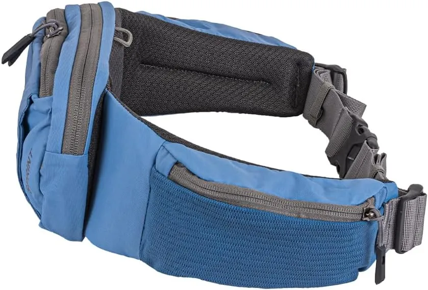 Mountainsmith Sprint Lumbar Waist Fanny Hip Pack, Running, Hiking, Travel, Dog-Walking, Outdoor Activities with 4 Zippered Pockets, Coronet Blue