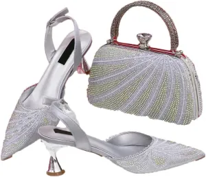 Multi-Texture Wedding Heels Purse African Italian Fusion Bridal Accessories