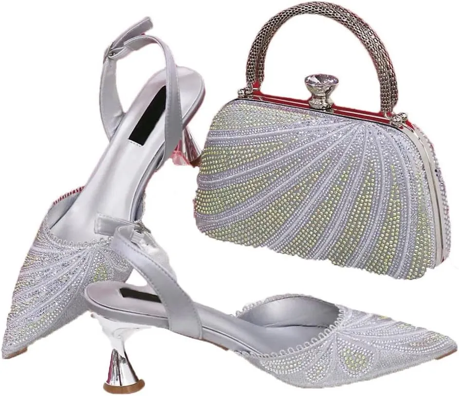 Multi-Texture Wedding Heels Purse African Italian Fusion Bridal Accessories