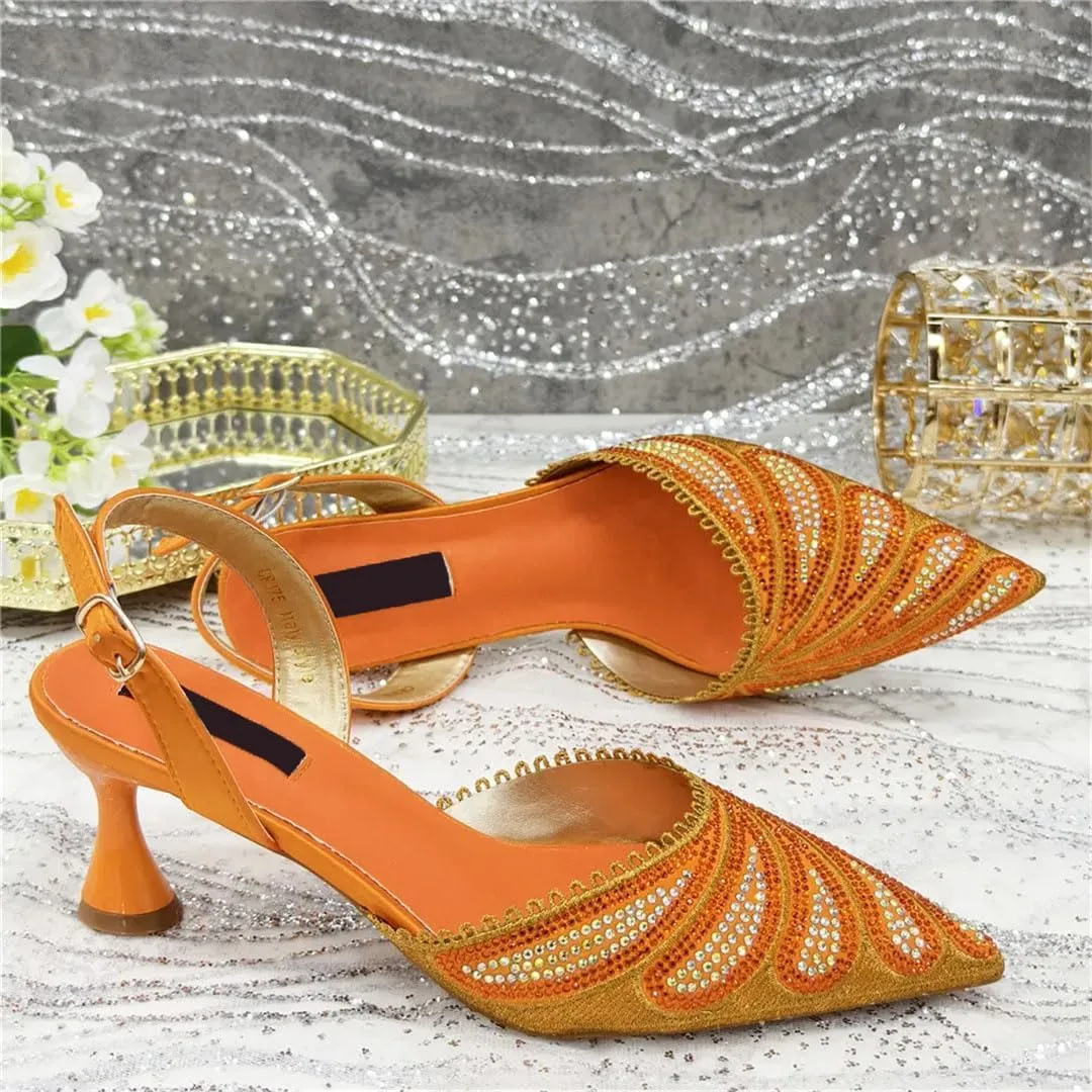 Multi-Texture Wedding Heels Purse African Italian Fusion Bridal Accessories