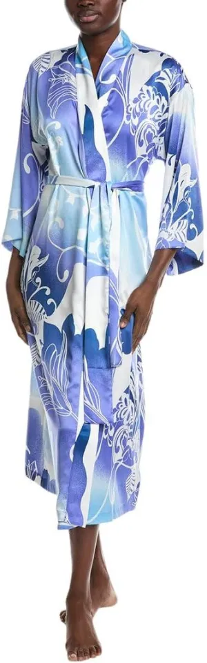 N Natori womens Floral Nouveau Robe Length 49"