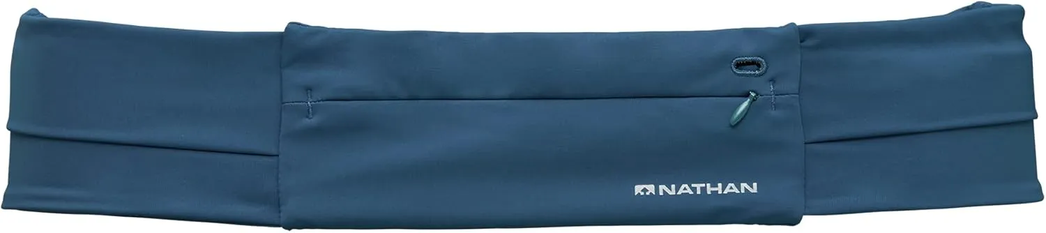 Nathan Running Belt Adjustable Fit Zipster, Zippered, Weather-Resistant Pocket & Two Quick-Stash Pockets for Running Gear, Running Fanny Pack, Walking, Hiking, Gym