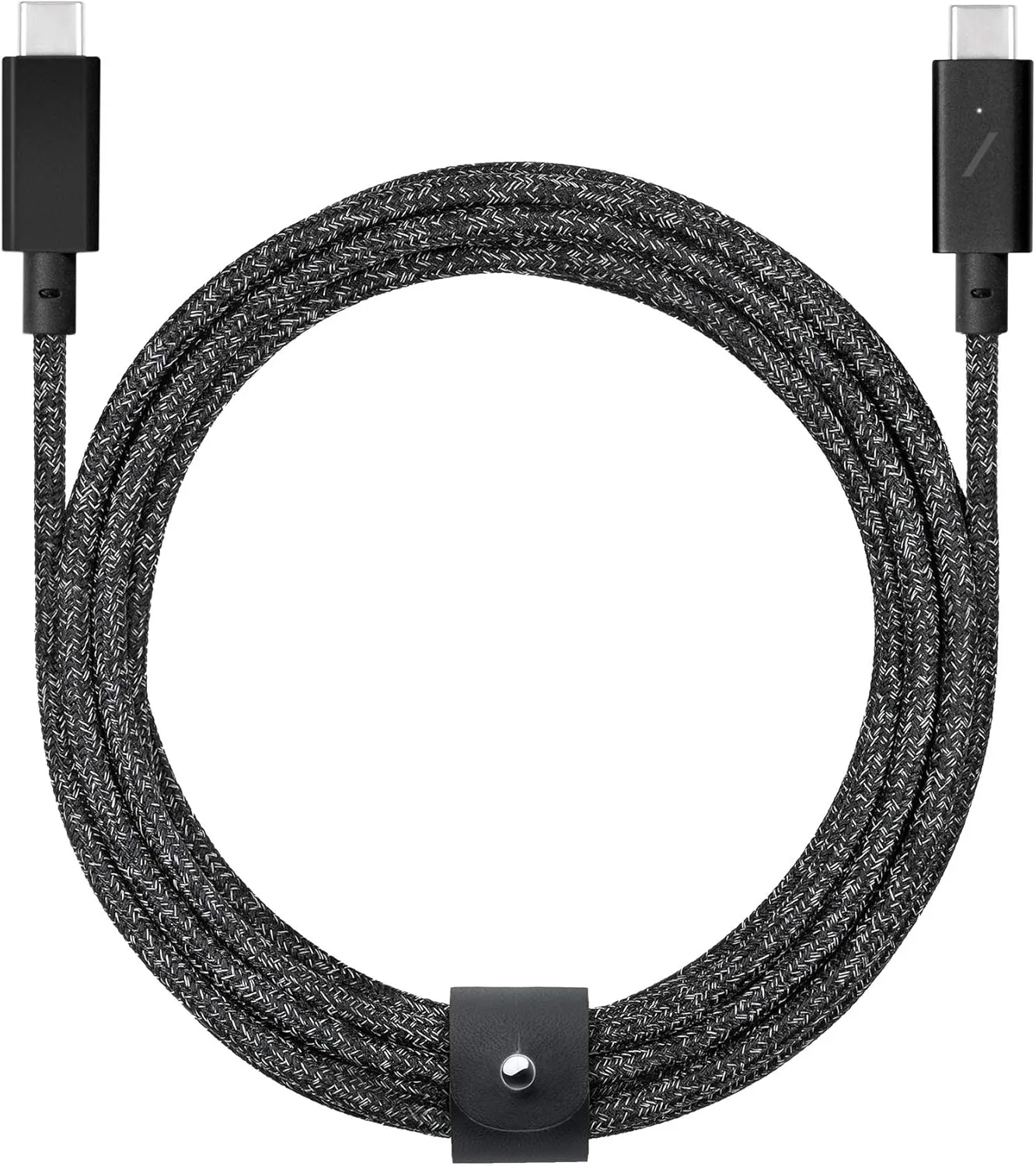 Native Union Type-C Belt Cable Pro - USB-C to USB-C 8ft Ultra-Strong Charging Cable with Leather Strap Compatible with MacBook Pro 2017-2020, MacBook Pro 13" M1/ M2, Air 13" M1, Surface Go 3 (Cosmos)