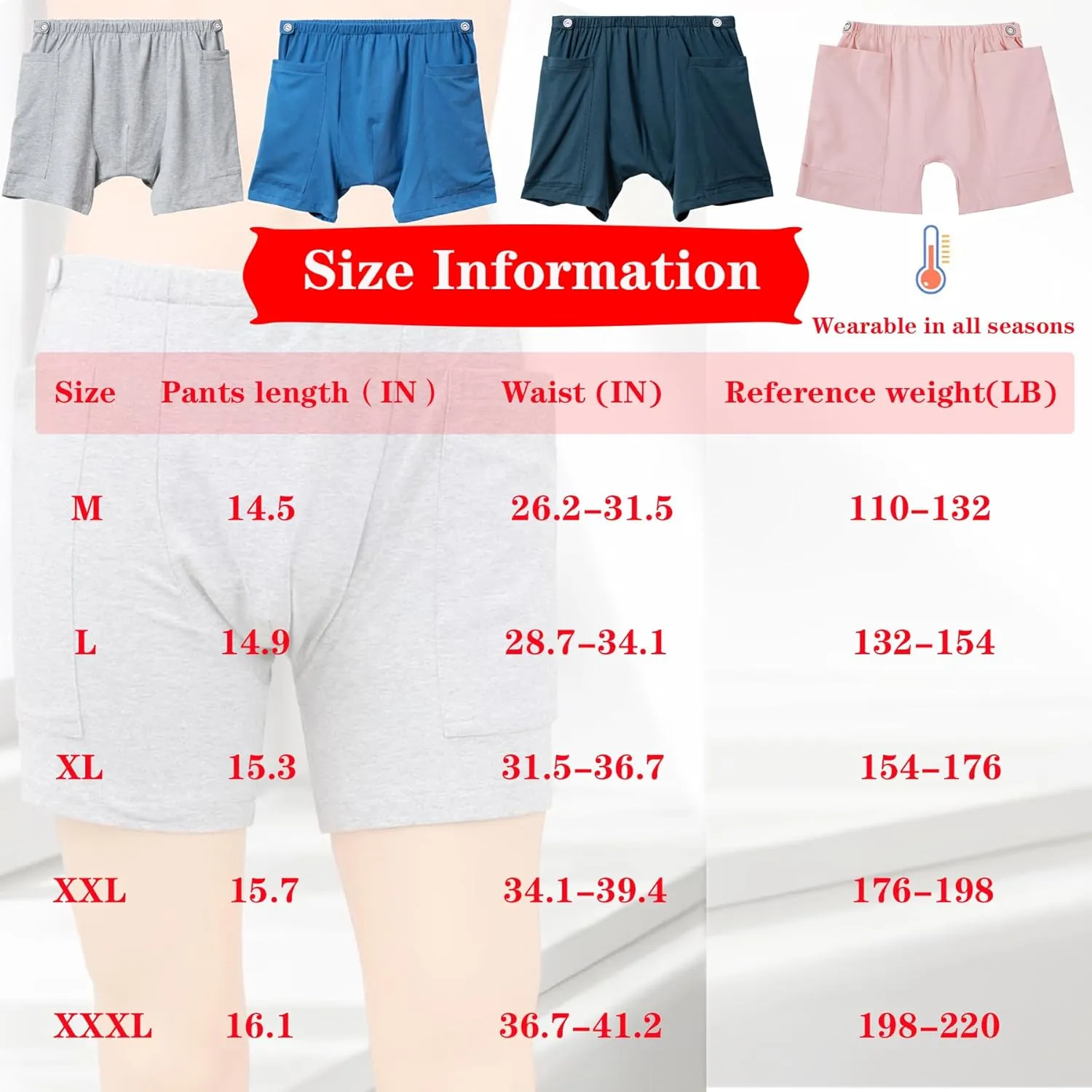 New Type of Urine Bag Pants,Underwear Urine Bag Pants for Elderly,Urine Drainage Bag Underwear,Nephrostomy Bag Pants for Abdominal Surgeries Patient