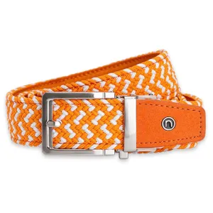 Nexbelt Braided Golf Belt Orange/White - 23 Men