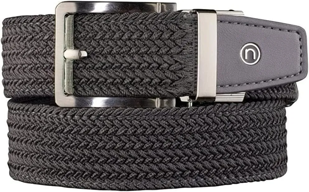 Nexbelt Men's Braided Ratchet Golf Belt – Adjustable, Stretch Fit – For Casual Wear & Golfing (Fits up to 50")