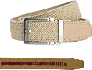 Nexbelt Men's Braided Ratchet Golf Belt – Adjustable, Stretch Fit – For Casual Wear & Golfing (Fits up to 50")
