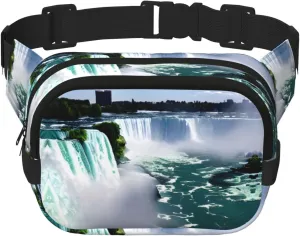 Niagara Fall print Large Fanny Packs for Women Cute Cross Body Waist Bag Fashionable Fanny Pack
