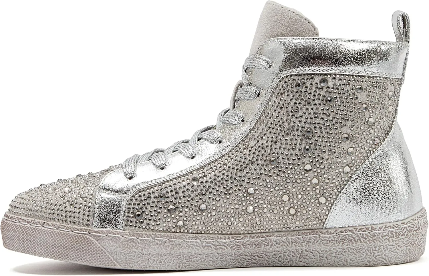 Ninety Union High Top Athletic Fashion Sneaker with Rhinestones