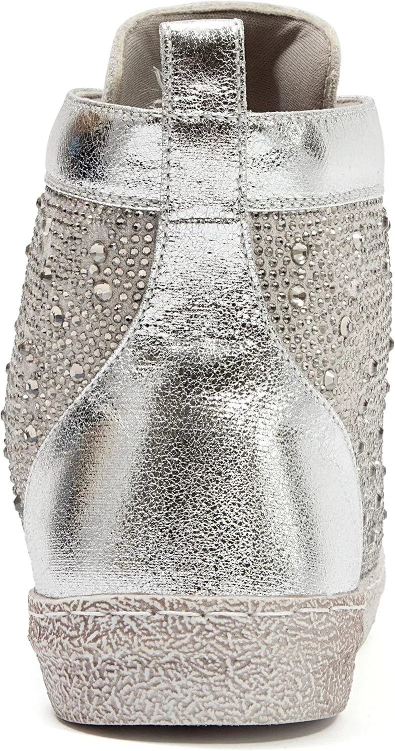 Ninety Union High Top Athletic Fashion Sneaker with Rhinestones
