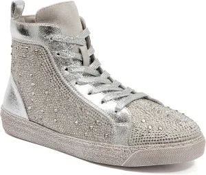 Ninety Union High Top Athletic Fashion Sneaker with Rhinestones