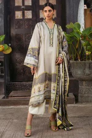 Nirvana By Mushq Unstitched 3 Piece Silk Edit Collection'2024-01-Chestnut