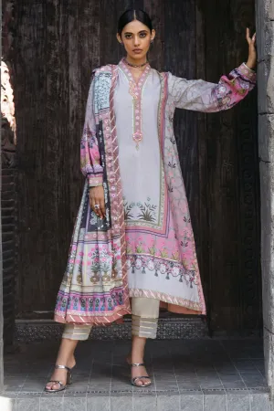Nirvana By Mushq Unstitched 3 Piece Silk Edit Collection'2024-03-Pewter
