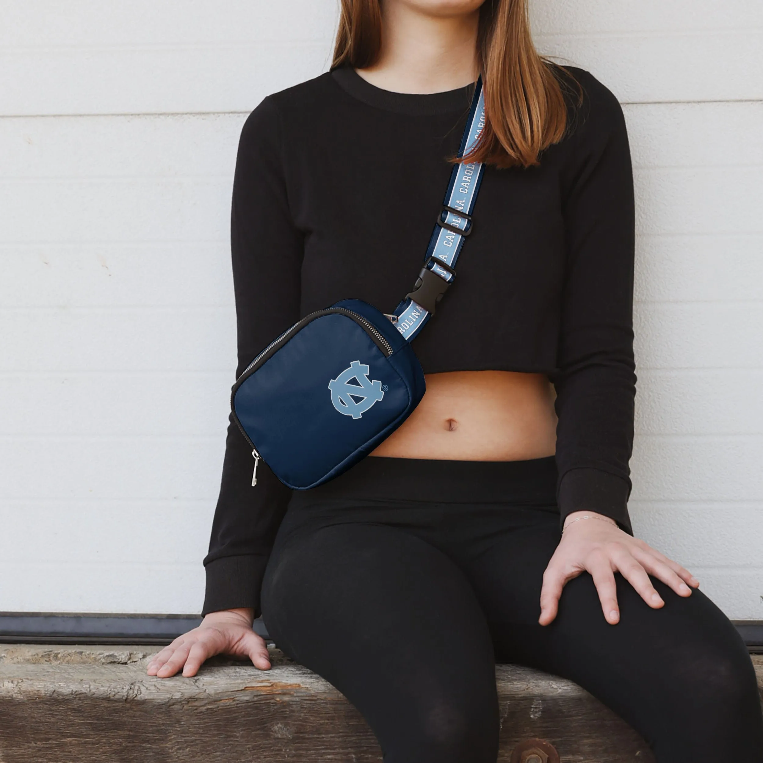 North Carolina Tar Heels Team Wordmark Crossbody Belt Bag