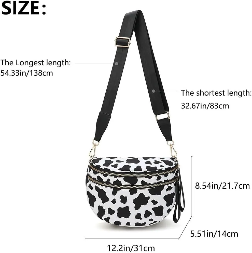 Nuvore Crossbody Comfort Bag,Checkered Crossbody Bags Cross Body Fanny Packs for Women,Anti-Thief Personal Flex Bag(White)