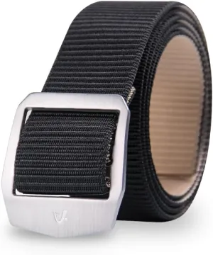 Nylon Tactical Military Men's Belt - Adjustable Titanium Buckle, Green, 41.34-53.15 inches