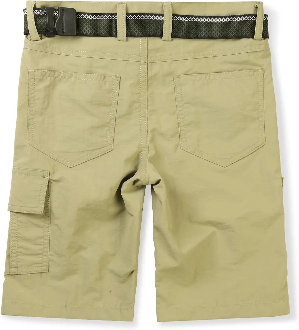OCHENTA Boys Quick Dry Cargo Shorts Elastic Waist Athletic Shorts for Outdoor Hiking Camping Fishing