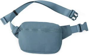 ODODOS 2L Belt Bag for Women Men, Crossbody Fanny Packs with Adjustable Strap Waist Pouch for Workout Hiking Running Travel, Yale Blue