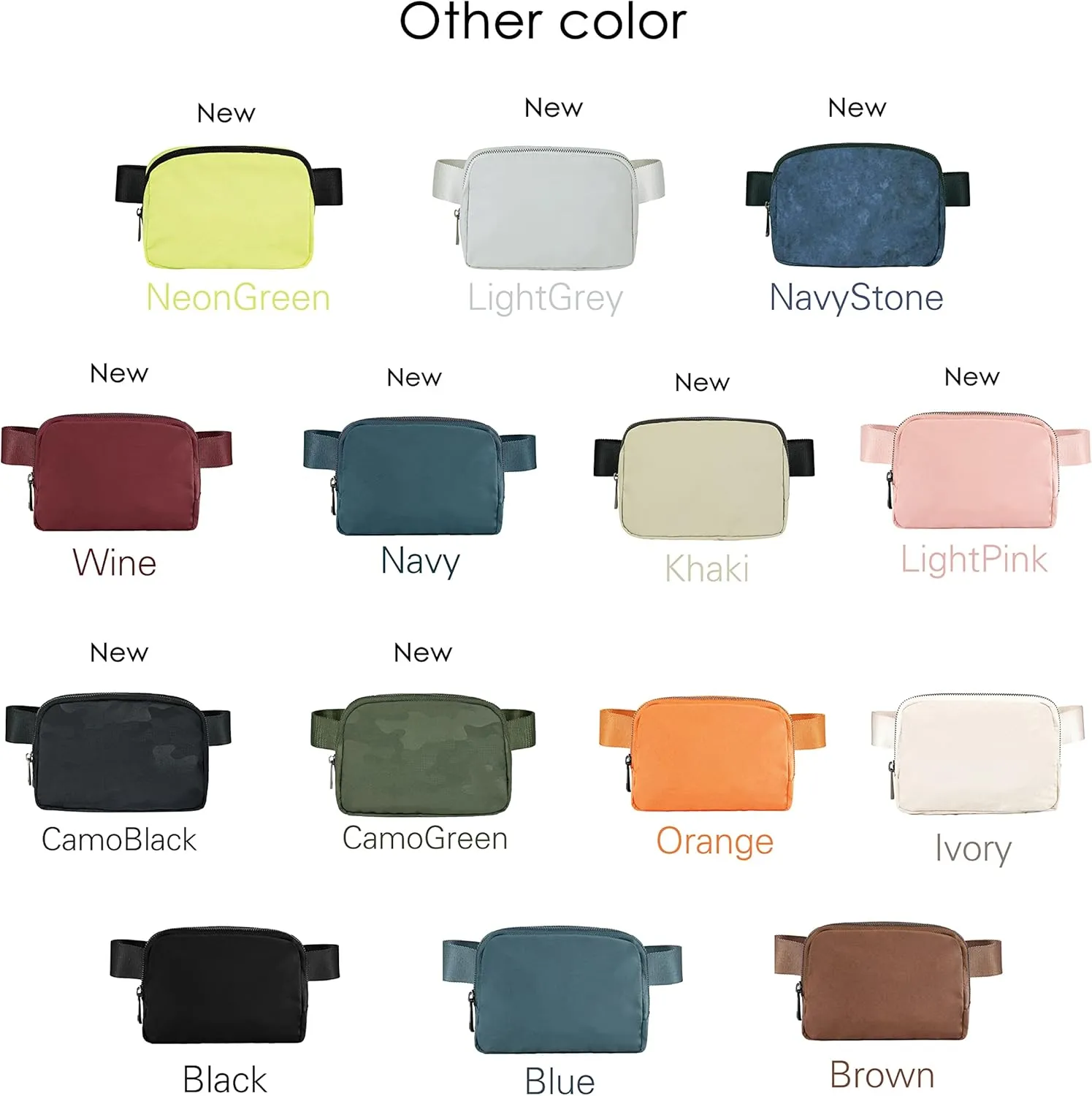 ODODOS Unisex Mini Belt Bag with Adjustable Strap Small Fanny Pack for Workout Running Traveling Hiking, Black
