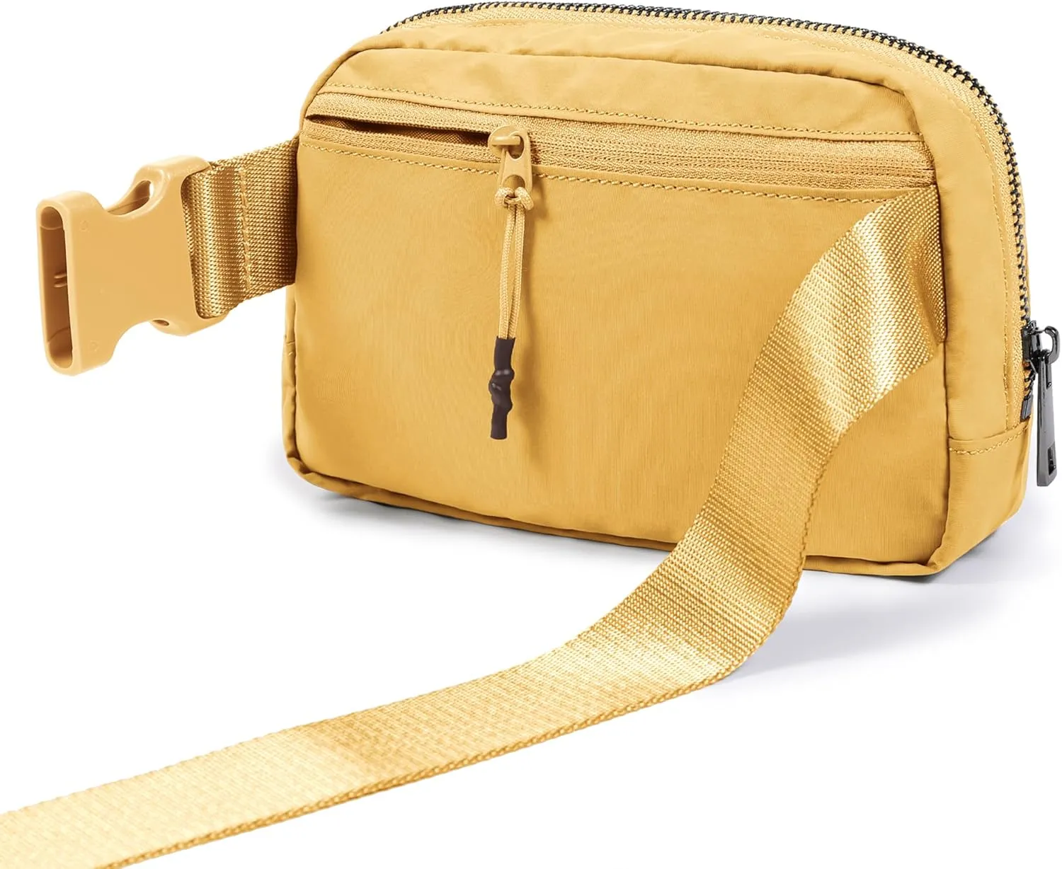 ODODOS Unisex Mini Belt Bag with Adjustable Strap Small Fanny Pack for Workout Running Traveling Hiking, Buff Yellow
