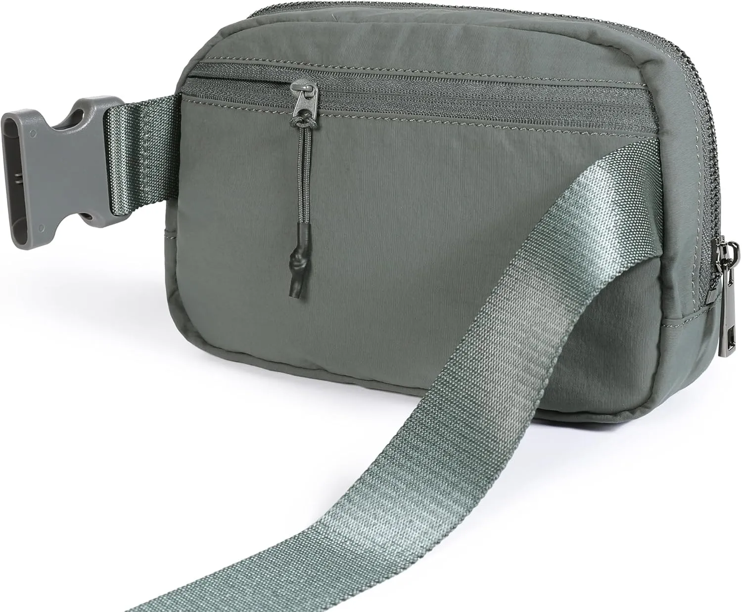 ODODOS Unisex Mini Belt Bag with Adjustable Strap Small Fanny Pack for Workout Running Traveling Hiking, Iron Gray
