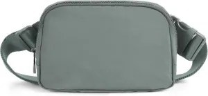 ODODOS Unisex Mini Belt Bag with Adjustable Strap Small Fanny Pack for Workout Running Traveling Hiking, Iron Gray
