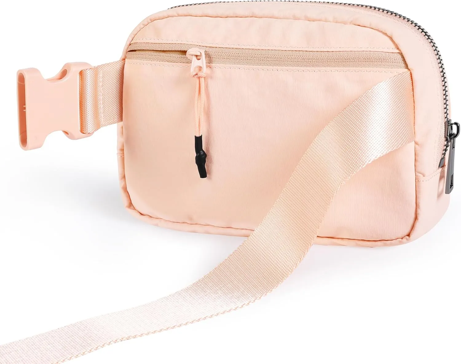 ODODOS Unisex Mini Belt Bag with Adjustable Strap Small Fanny Pack for Workout Running Traveling Hiking, Pale Coral